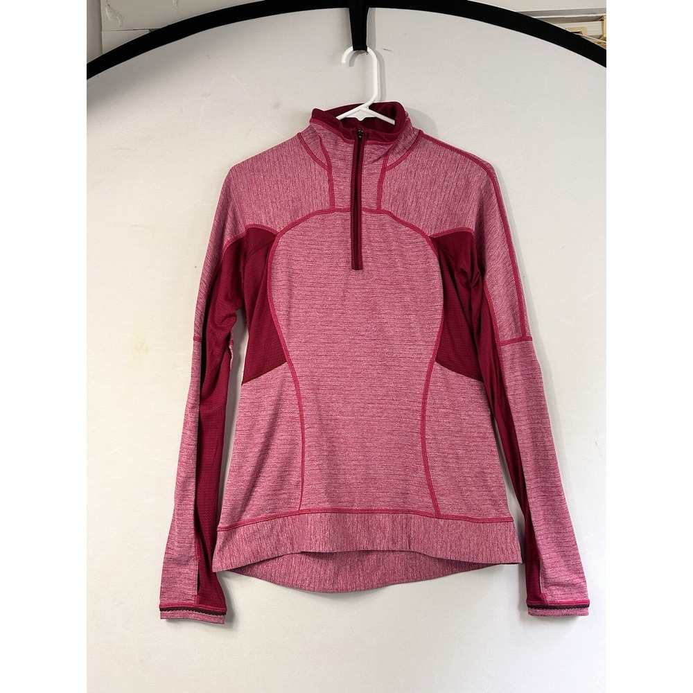 Lululemon Run for Gold 1/2 Zip Top Jacket‎ Sz 8 Bumble Berry Red / Pink Pullover